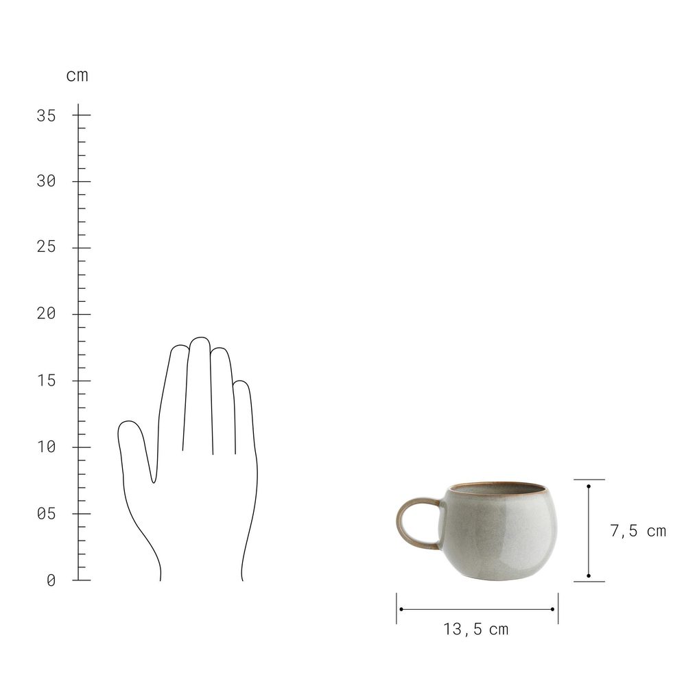 COTTAGE bögre, szürke 350ml termék 2. képe