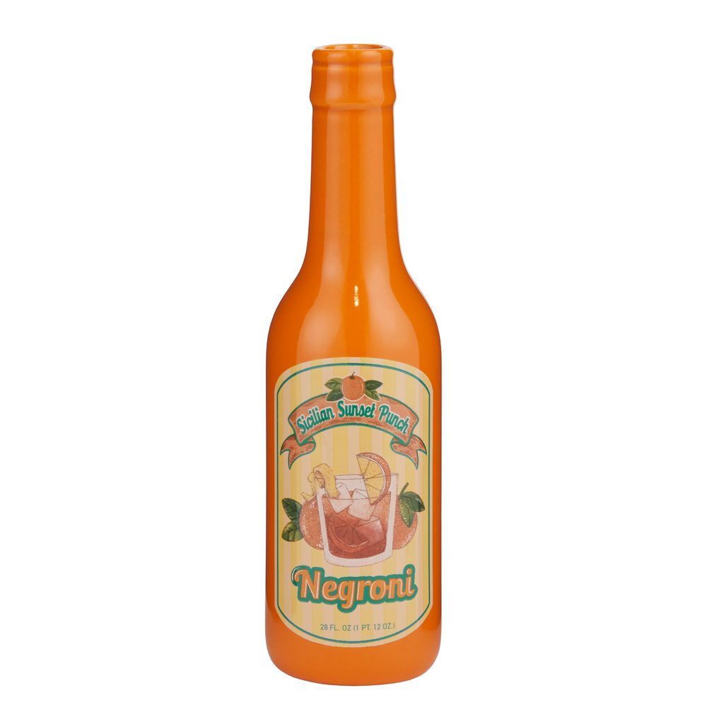BEVERAGE kerámia palack váza 20 cm , narancssárga