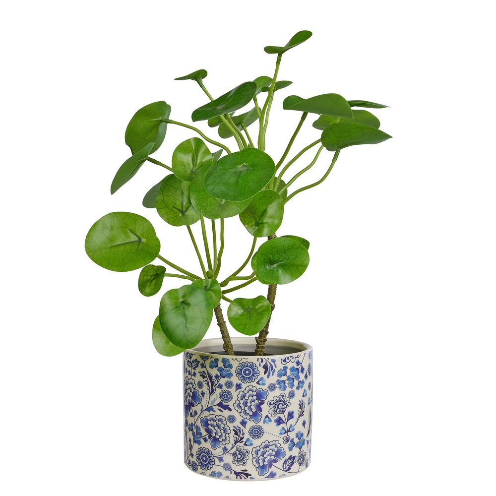 BLUE BLOSSOM kaspó, kék virágokkal Ø14cm termék 2. képe