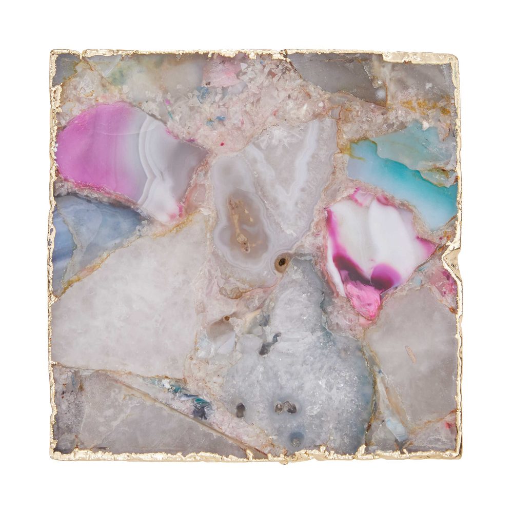 CRYSTAL poháralátét arany szegéllyel 10x10 cm termék 2. képe