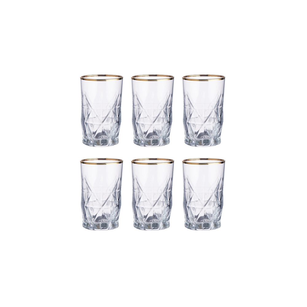 UPSCALE felespohár arany szegéllyel 110ml, 6 db-os készlet akciós termékkép 1