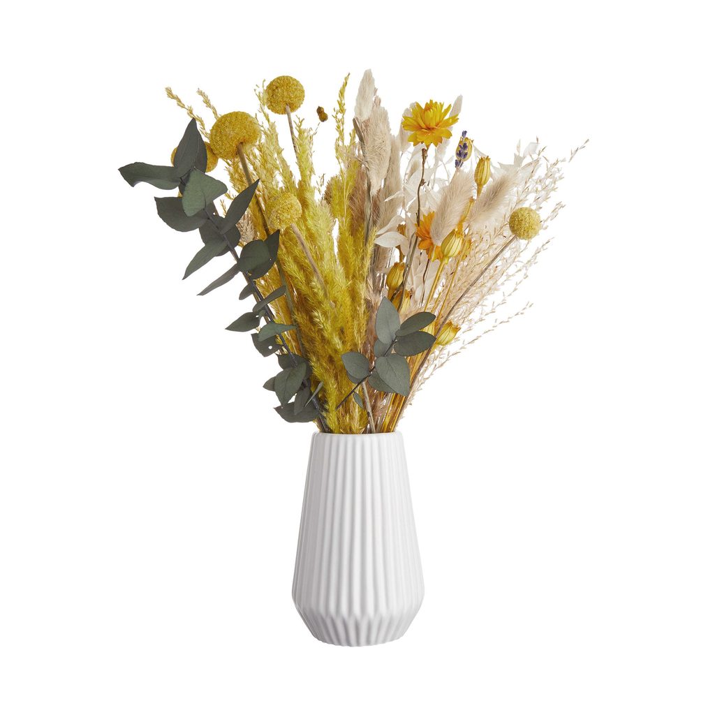 RIFFLE kerámia váza, matt fehér 13,5 cm - Vázák - Butlers.hu