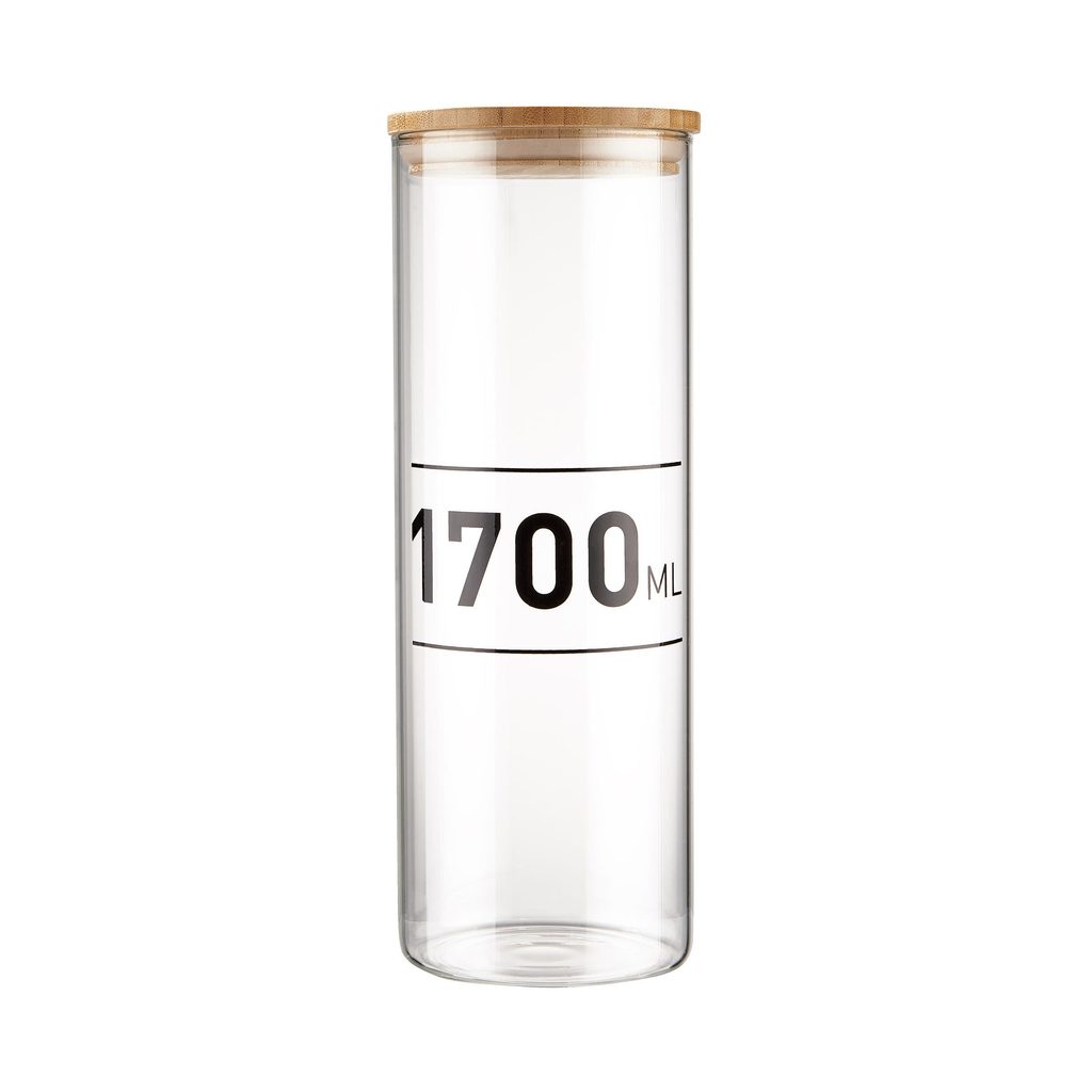 WOODLOCK üveg tárolóedény fedéllel 1700 ml - Konyhai tárolás - Butlers.hu