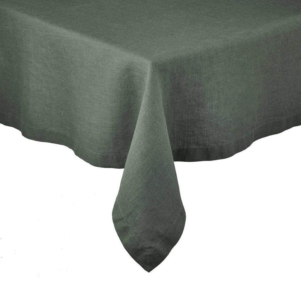 RIGA lenvászon asztalterítő, sötétzöld 160x300 cm - Asztalterítő, alátét,  szalvéta - Butlers.hu
