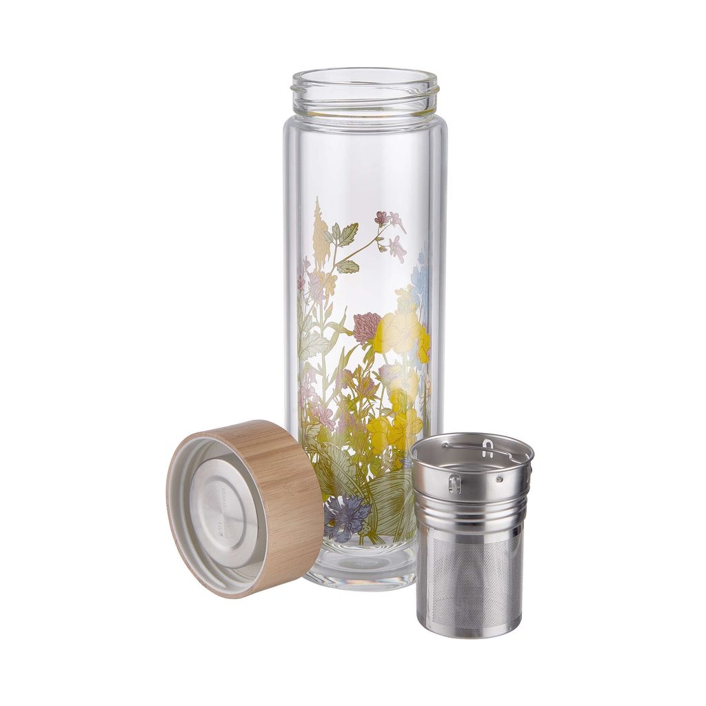 TEA TENDER teás üveg kivehető szűrővel, virágok 450 ml - Kávé és tea  kellékek - Butlers.hu