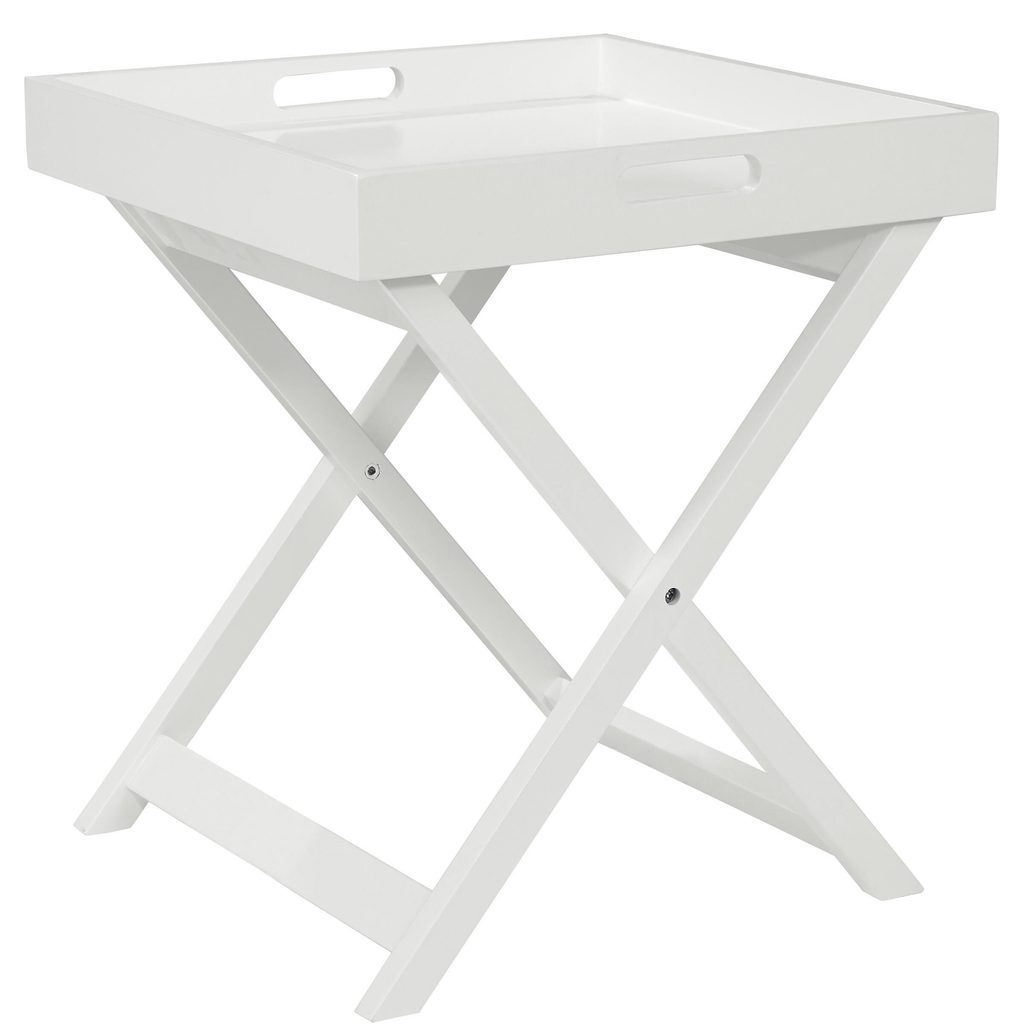 SIDEKICK tálcaasztal fehér 40x40x47cm - Asztalok - Butlers.hu