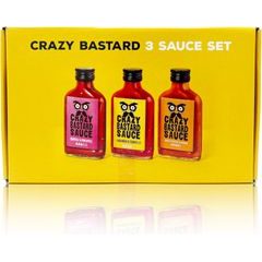 CRAZY BASTARD csípős szósz szett 3 x 100 ml, sárga