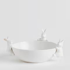 HOME & YOU tál nyuszikkal 22,5x26 cm