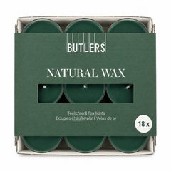 NATURAL WAX mécses 18db sötétzöld