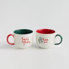 HOME & YOU 2 db-os bögre szett 370 ml, "Santa Baby"