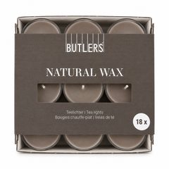 NATURAL WAX mécses 18db szürkésbarna
