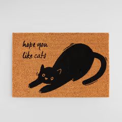 HOME & YOU lábtörlő 40x60cm, "hope you like cats"