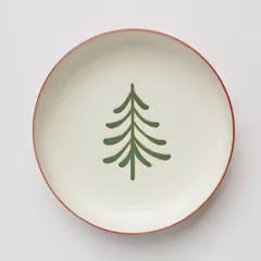 HOME & YOU tányér 22 cm, zöld fenyő