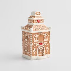 HOME & YOU kerámia tároló mézeskalács ház 12x23,5cm