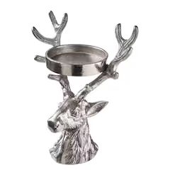 OH MY DEER gyertyartó szarvas 11 cm, ezüst