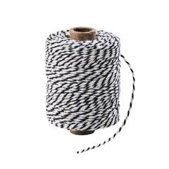 COTTON TWIST spárga, fehér-fekete 50m