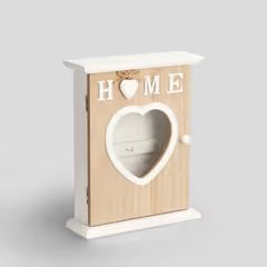 HOME & YOU kulcstartó szekrényke, bézs 21x7x26,5cm