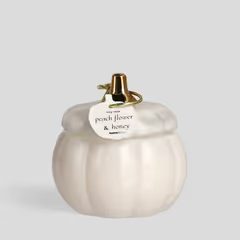 HOME & YOU szójaviasz illatgyertya tök formájú tartóban, "barackvirág & méz"