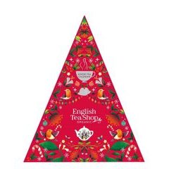 ENGLISH TEA SHOP bio teaválogatás, adventi kalendárium piros, 25 selyemfilter
