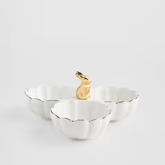 HOME & YOU kínáló nyuszi arany 10x23x25cm