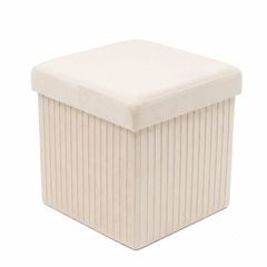 MALAGA összehajtható tárolós puff 38 cm ,bézs