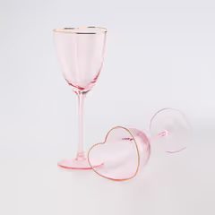 HOME & YOU szíves pezsgős pohár arany szegéllyel 2db 330ml