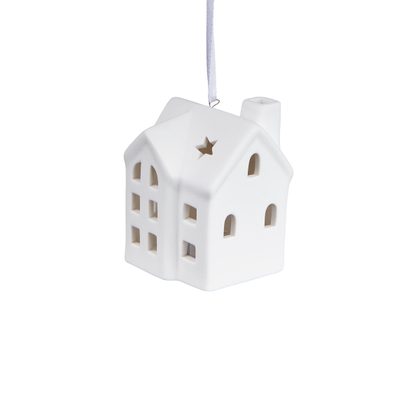HANG ON porcelán karácsonyfadísz LED égővel, házikó 6 x 6cm - Figurális  díszek - Butlers.hu