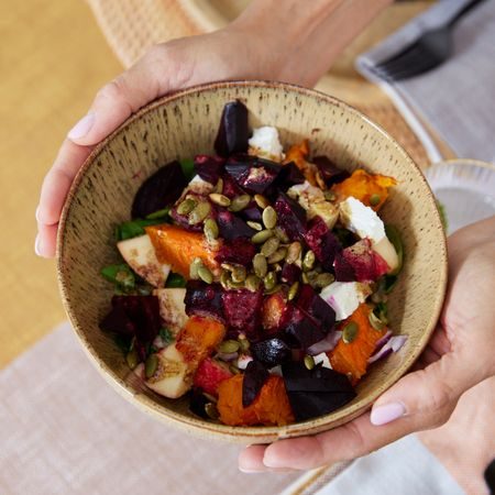 Őszi sütőtökös saláta