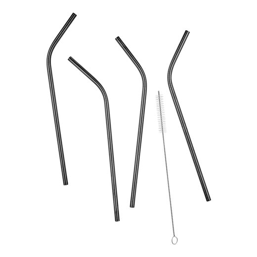 MANHATTAN LOUNGE FÉM SZÍVÓSZÁL 4DB FEKETE