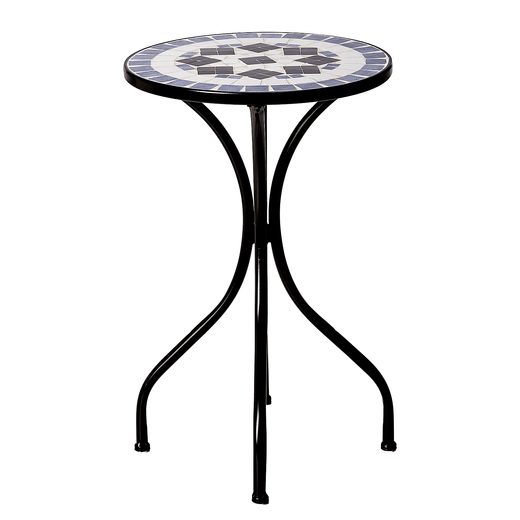 PALAZZO MOZAIKOS KERTI ASZTAL Ø 35 CM, KÉK-FEHÉR