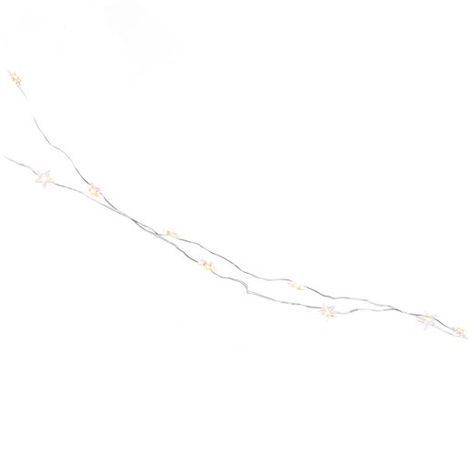 STAR LIGHTS LED ÉGŐSOR USB KÁBELLEL, EZÜSTDRÓT-CSILLAGOK 50 ÉGŐVEL