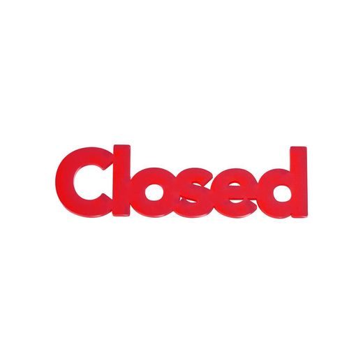 WORD ART FELIRAT "CLOSED"