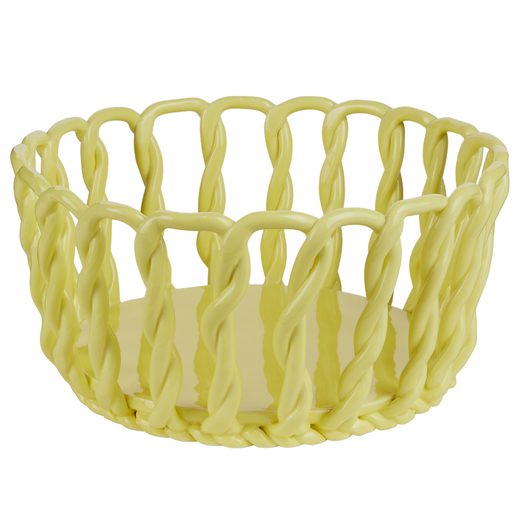CRAFT KERÁMIA KOSÁR 25CM SÁRGA KEREK