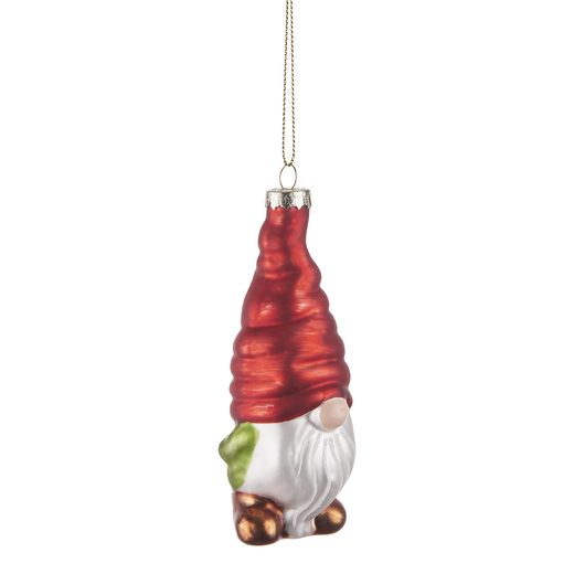 HANG ON ÜVEG KARÁCSONYFADÍSZ, TÖRPE 11CM