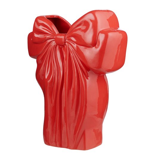 PRESENT VÁZA 26CM PIROS MASNI