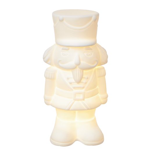 WHITE CHRISTMAS LED DEKOR LÁMPA, DIÓTÖRŐ 19 CM