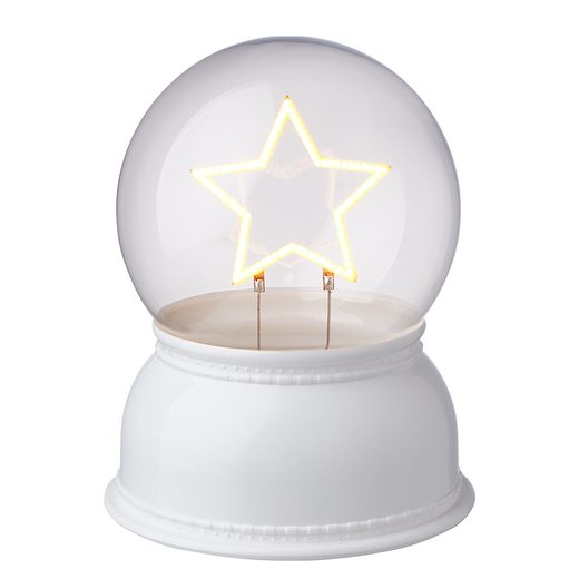 GLOW BALL DEKOR GÖMB LED FÉNNYEL, CSILLAG 14 CM