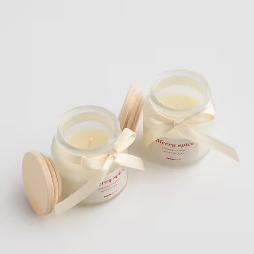 HOME & YOU SZÓJAVIASZ ILLATGYERTYA DÍSZDOBOZBAN 2DB, "MERRY SPICE"