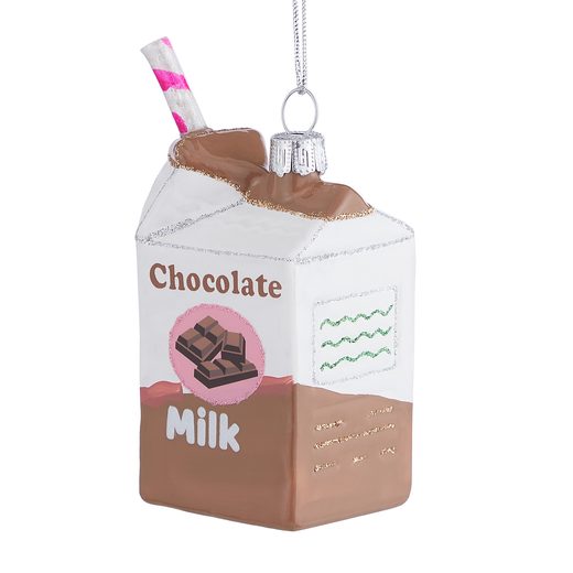 HANG ON ÜVEG KARÁCSONYFADÍSZ CSOKISTEJ 10 CM