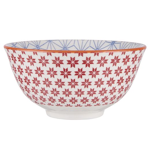 ORNAMENTS TÁLKA 240 ML, PIROS-KÉK