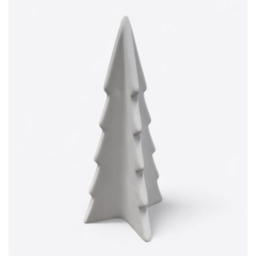 WHITE CHRISTMAS KERÁMIA DEKORÁCIÓ, FEHÉR FENYŐFA 16 CM