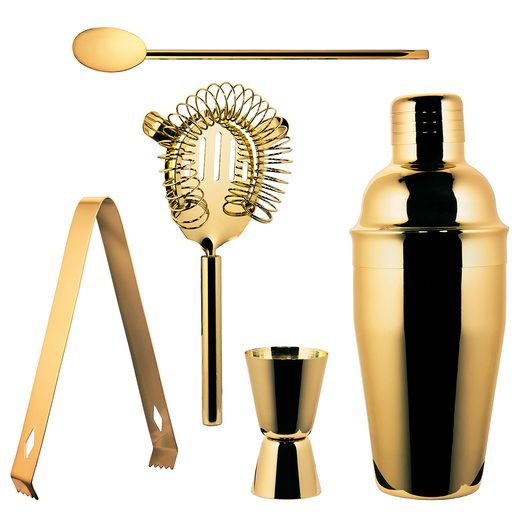 MANHATTAN LOUNGE KOKTÉL SZETT ARANY 5DB