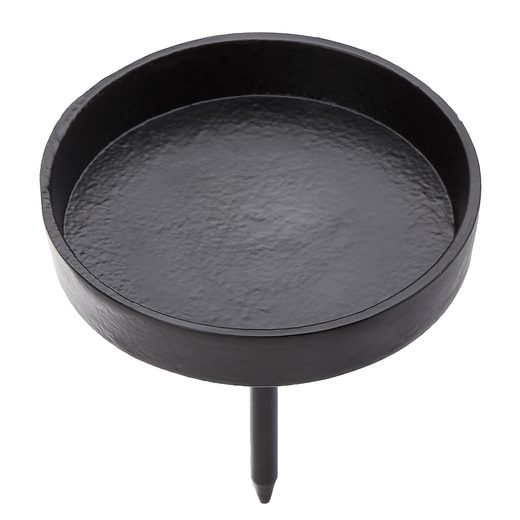 ADVENT KOSZORÚBA SZÚRHATÓ GYERTYATARTÓ, FEKETE Ø8CM