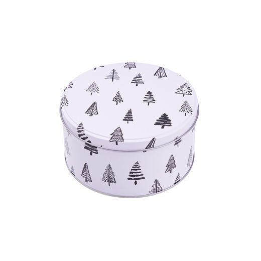 COOKIE JAR FÉM TÁROLÓDOBOZ, FENYŐFA Ø13,5 CM