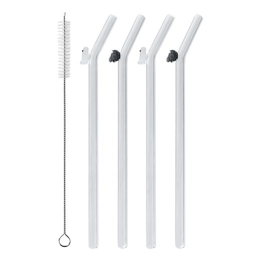 LONG DRINK ÜVEG SZÍVÓSZÁL TISZTÍTÓ KEFÉVEL 5 DARABOS KÉSZLET, HALLOWEEN