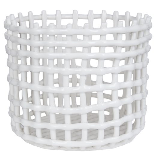 CRAFT KERÁMIA KOSÁR 20X24CM , FEHÉR