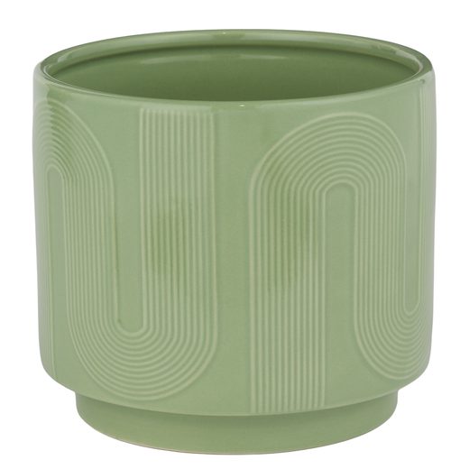 CURVES KERÁMIA KASPÓ Ø 15CM , ZÖLD