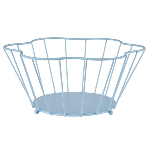 BLOOMING FÉM KOSÁR 30 CM , VILÁGOSKÉK