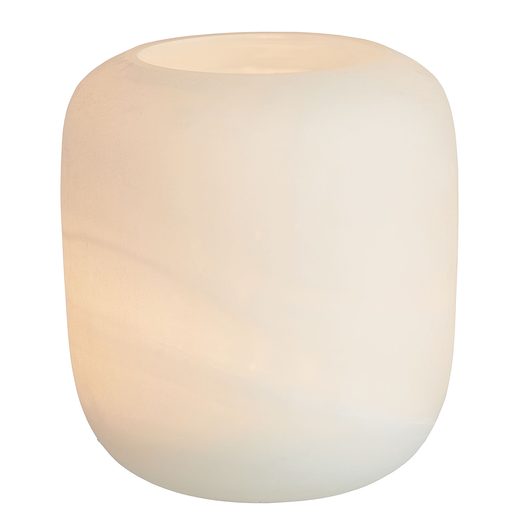 WHITE FLURRY ÜVEG MÉCSESTARTÓ, FEHÉR 13CM