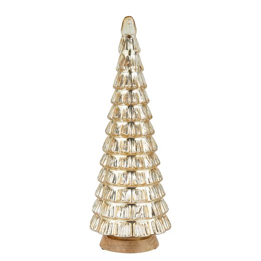 JOLLY & BRIGHT ÜVEG DEKORÁCIÓ, FENYŐFA 30CM